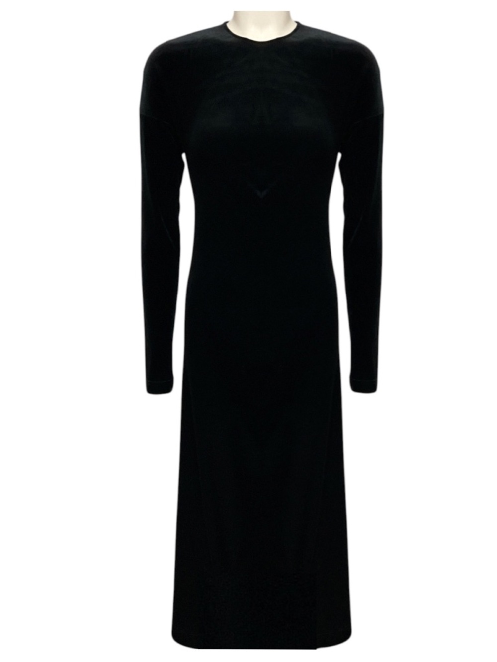 TOTEME BLACK TWISTED VELVET DRESS